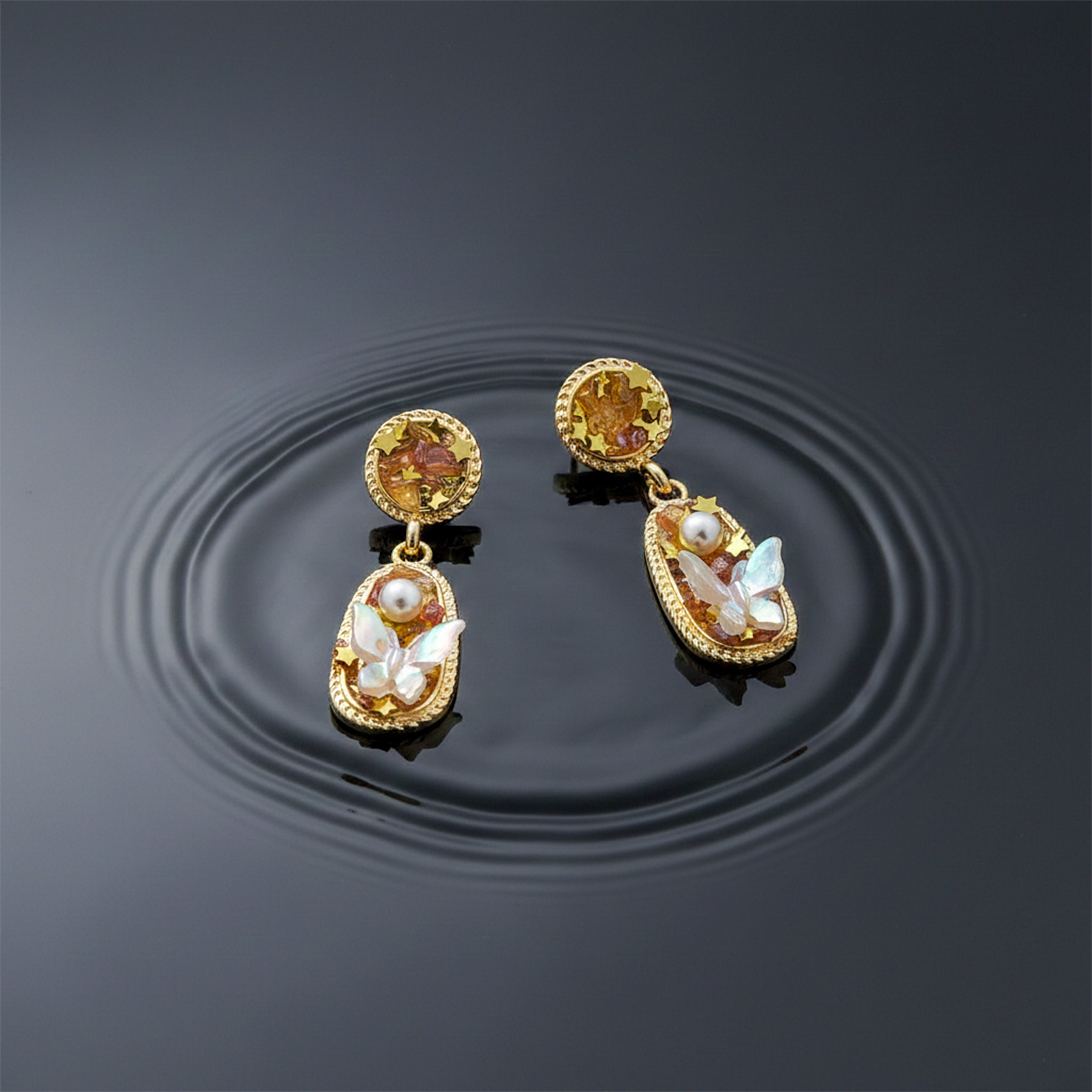 Butterfly Stud Earrings for women in Gold - Finora Jewels