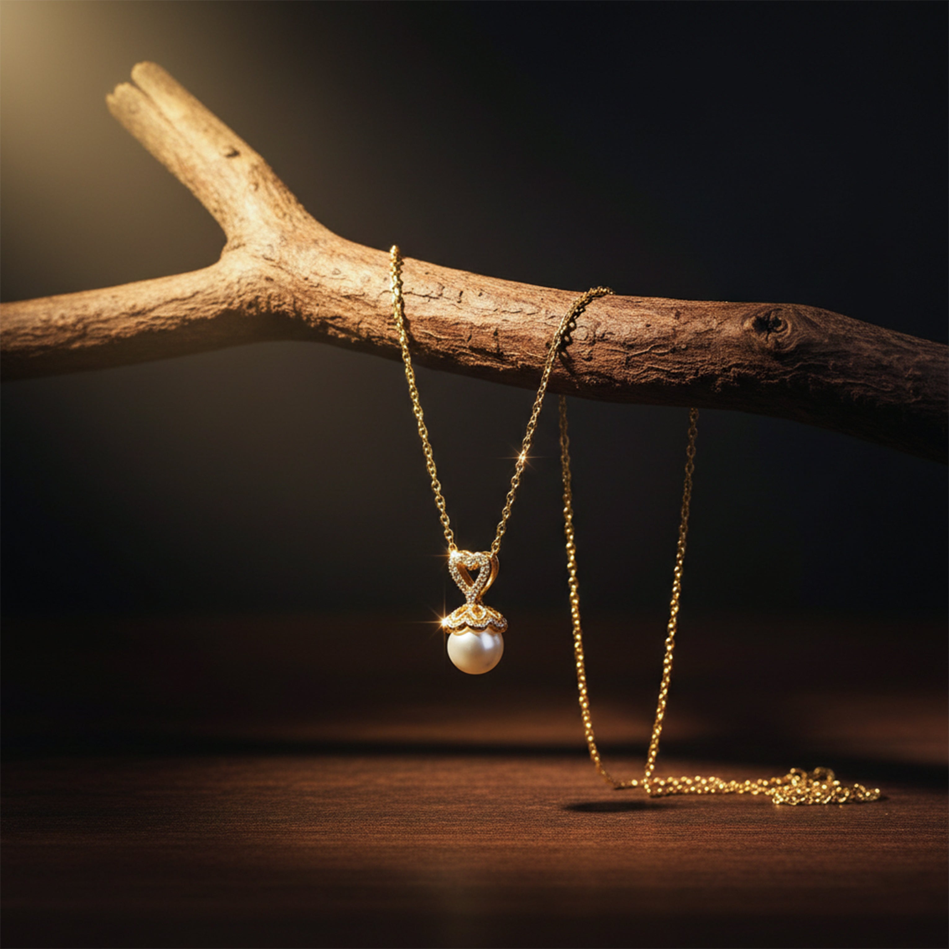 Gold Heart Necklace for women - Finora Jewels