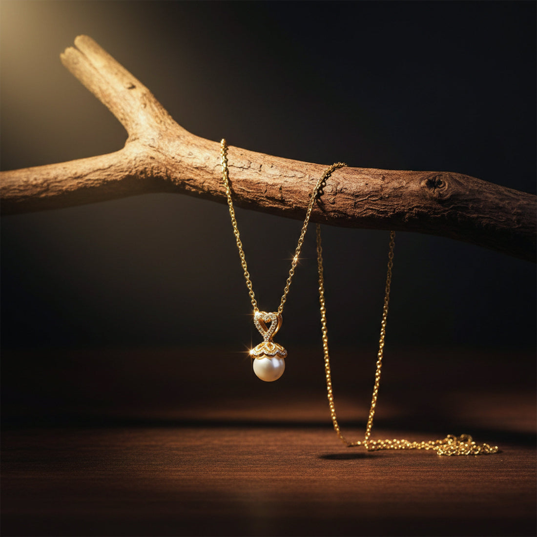 Gold Heart Necklace for women - Finora Jewels