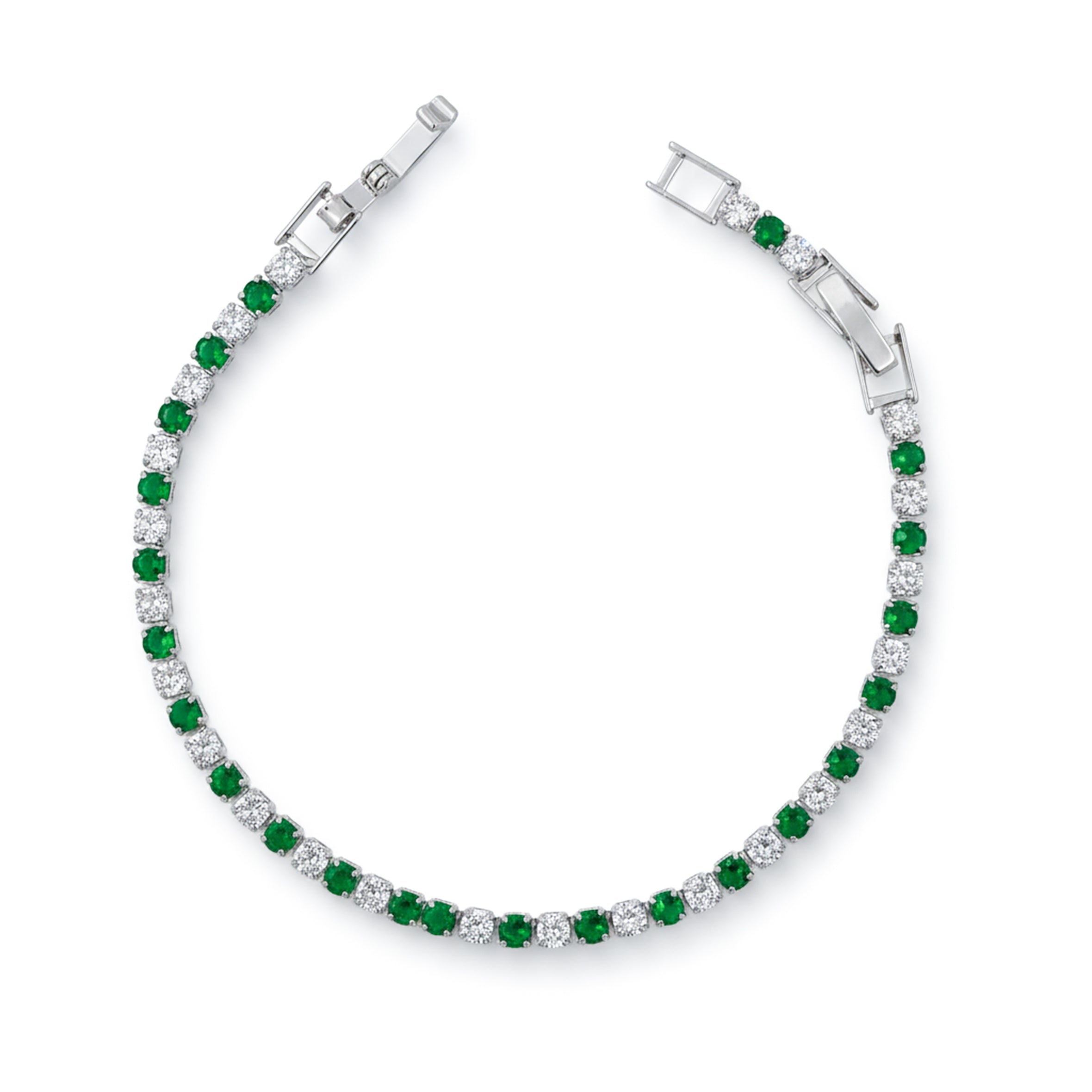 Verde & Zirconia Stone Alternating Line Kangan GWB -61
