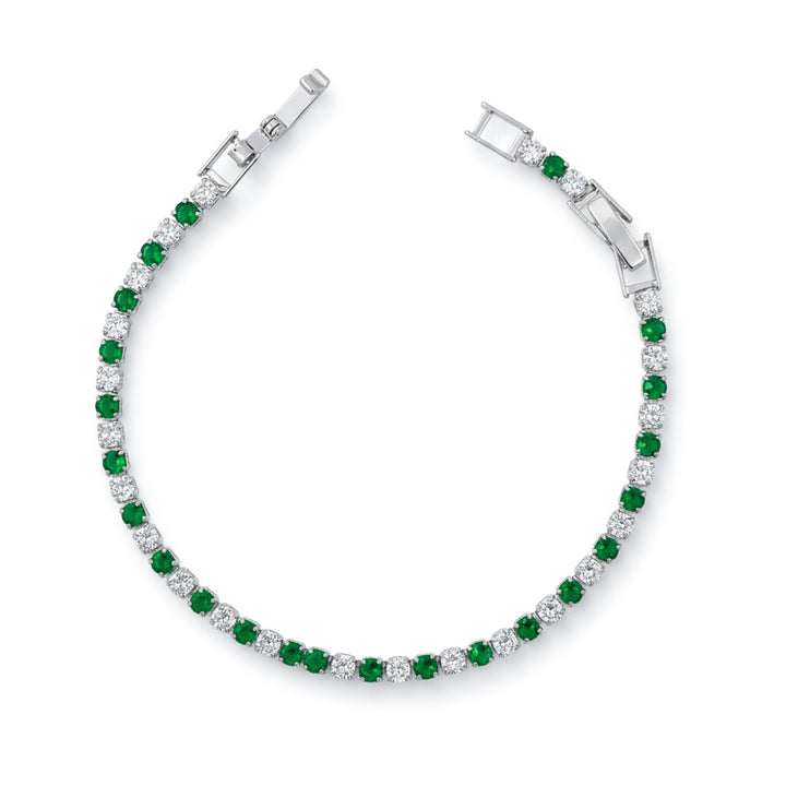 Verde & Zirconia Stone Alternating Line Kangan GWB -61