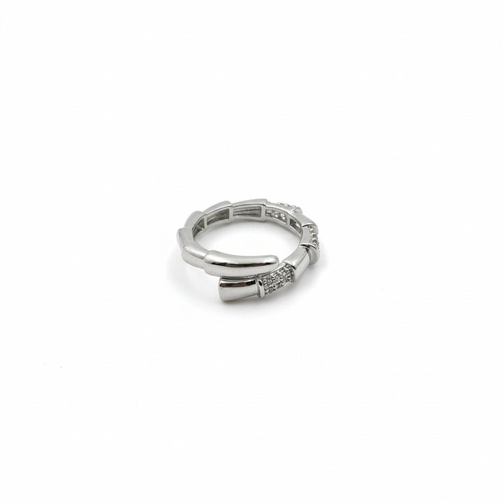 Silver Knot Zirconia Flexible Band GWR -61