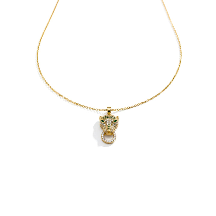 Pavé Cubic Zirconia Panther Women Neckless GWN -77