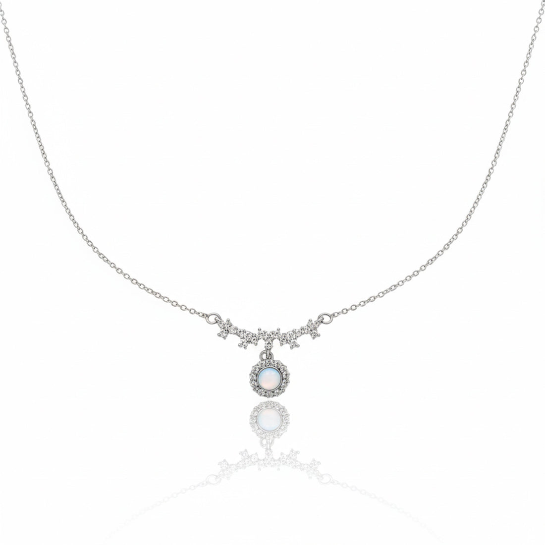 Encircled Moonstone Locket Link Set GWM -83