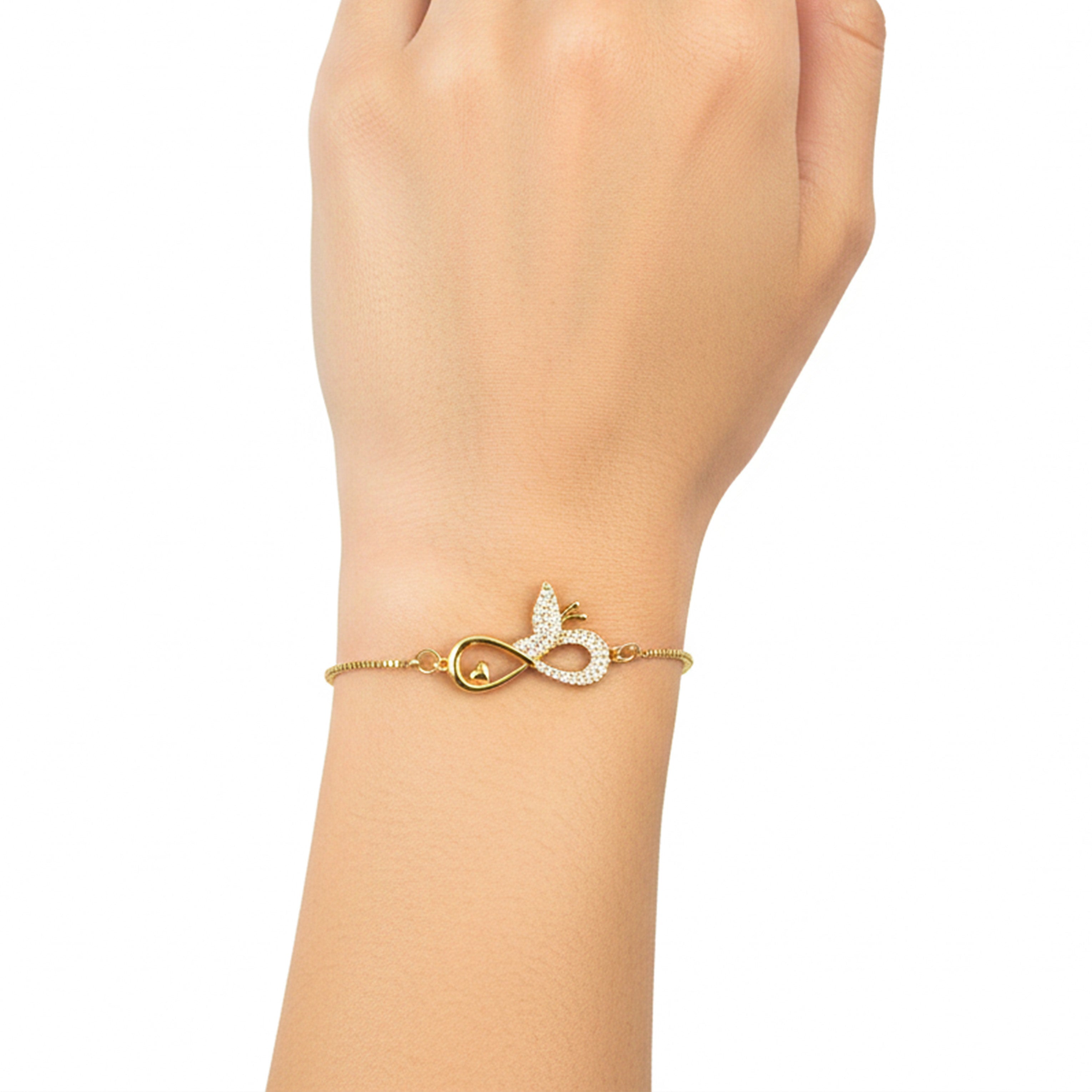 Women Bracelet Infinity Butterfly Gold jewellery - Finora Jewels