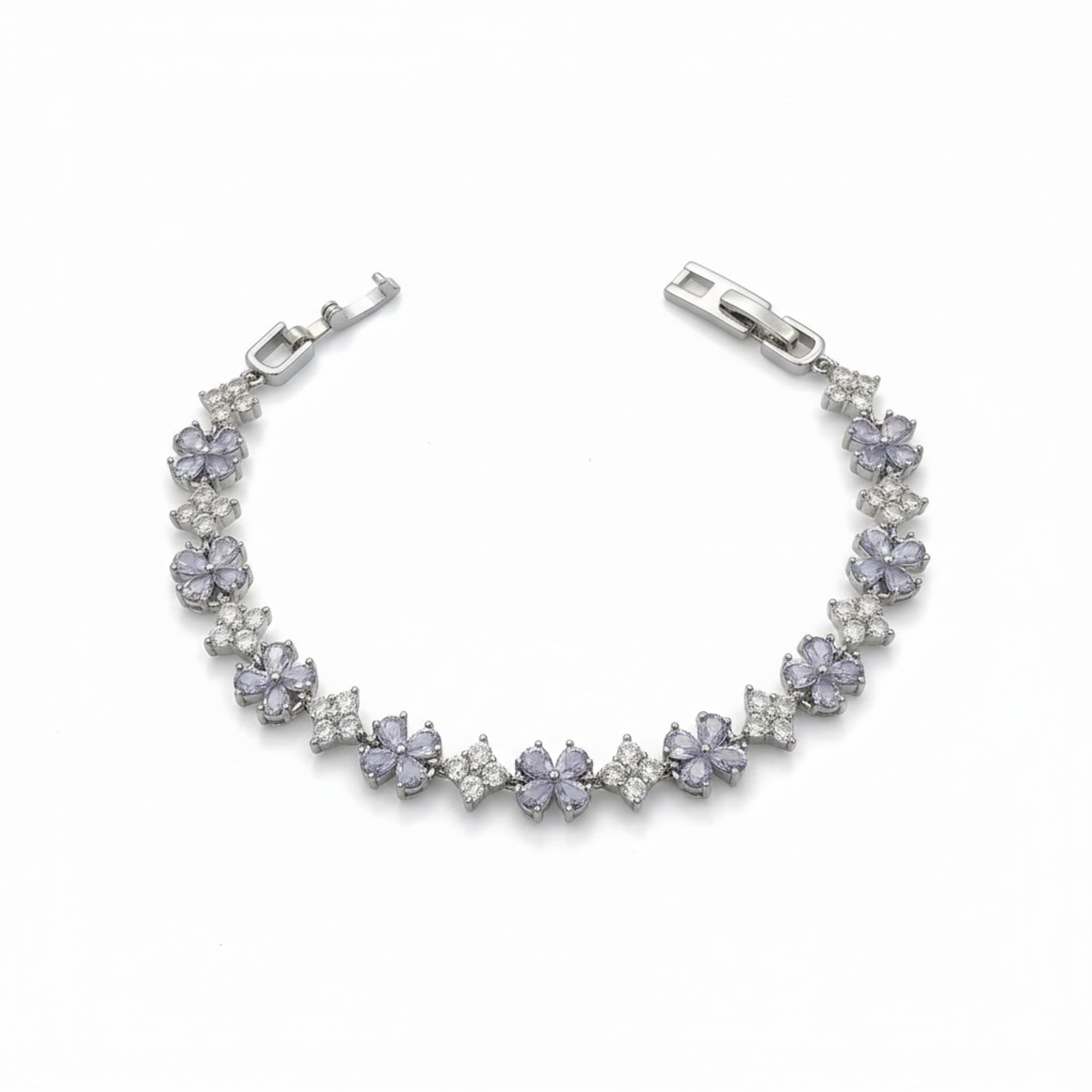 Silver Lavender Bracelet for women - Finora Jewels