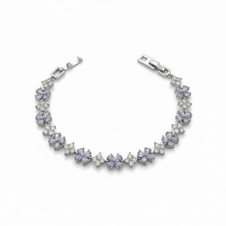 Silver Plated Lavender Bracelet