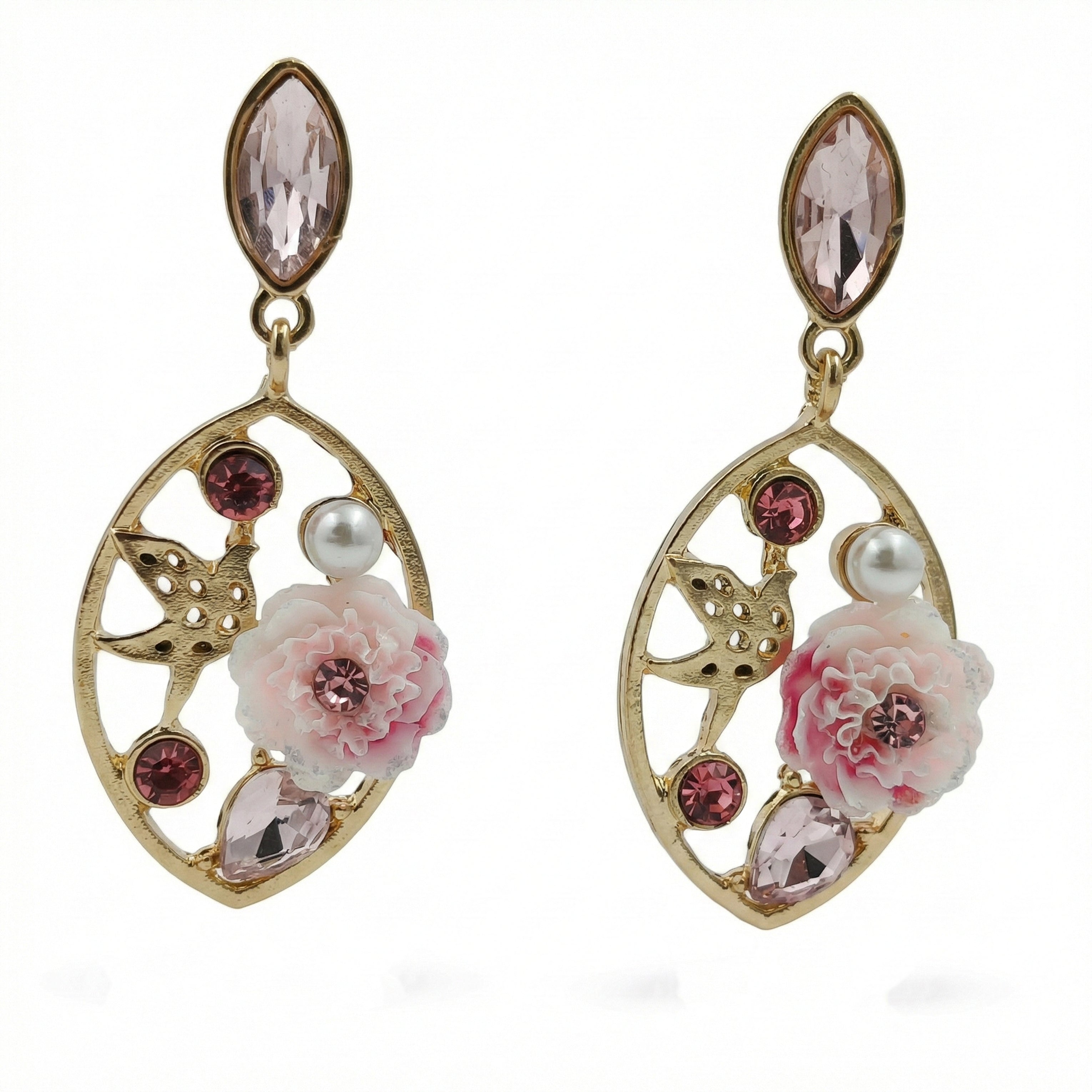 Women Stud Earrings Blush Bloom Gold jewellery - Finora Jewels