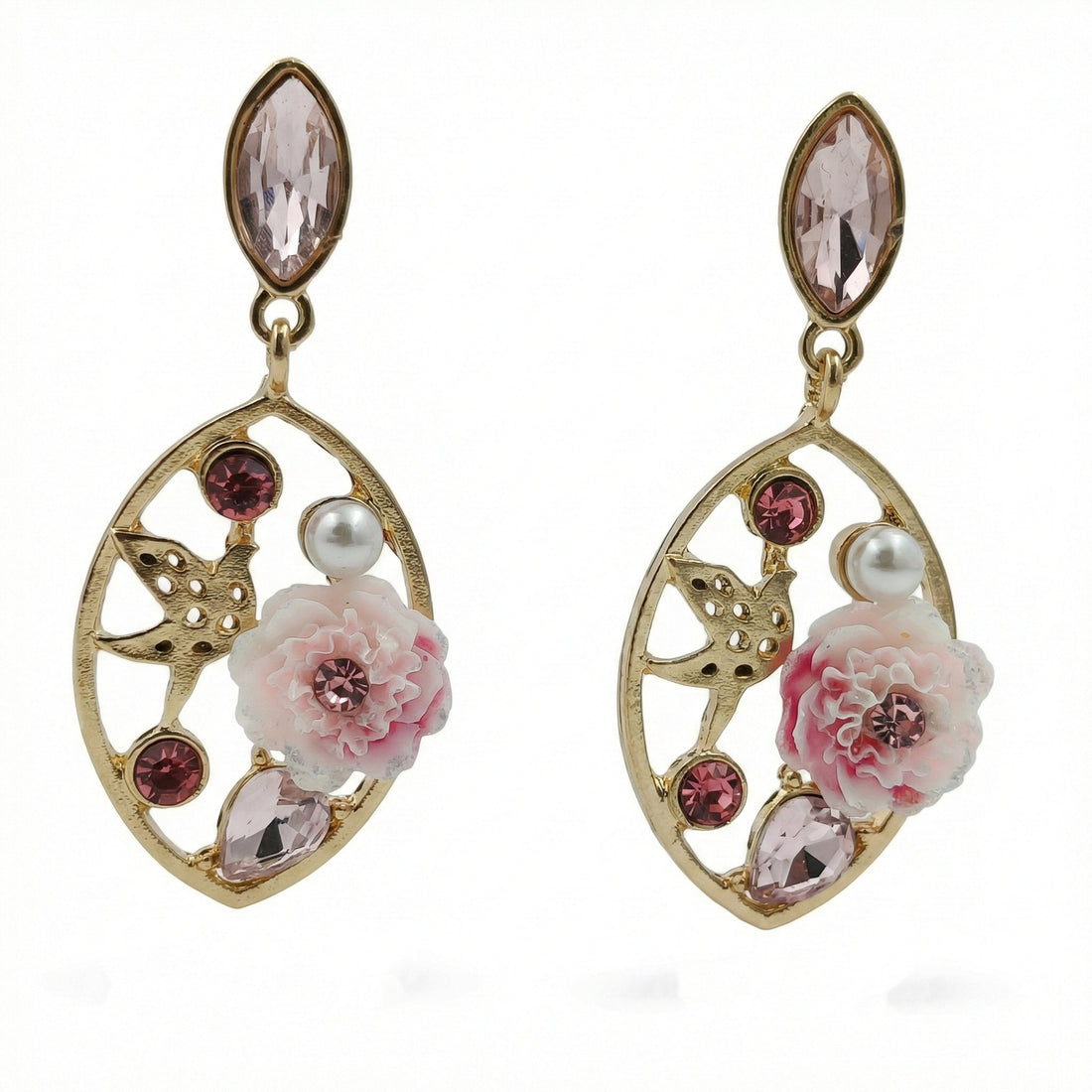 Women Stud Earrings Blush Bloom Gold jewellery - Finora Jewels