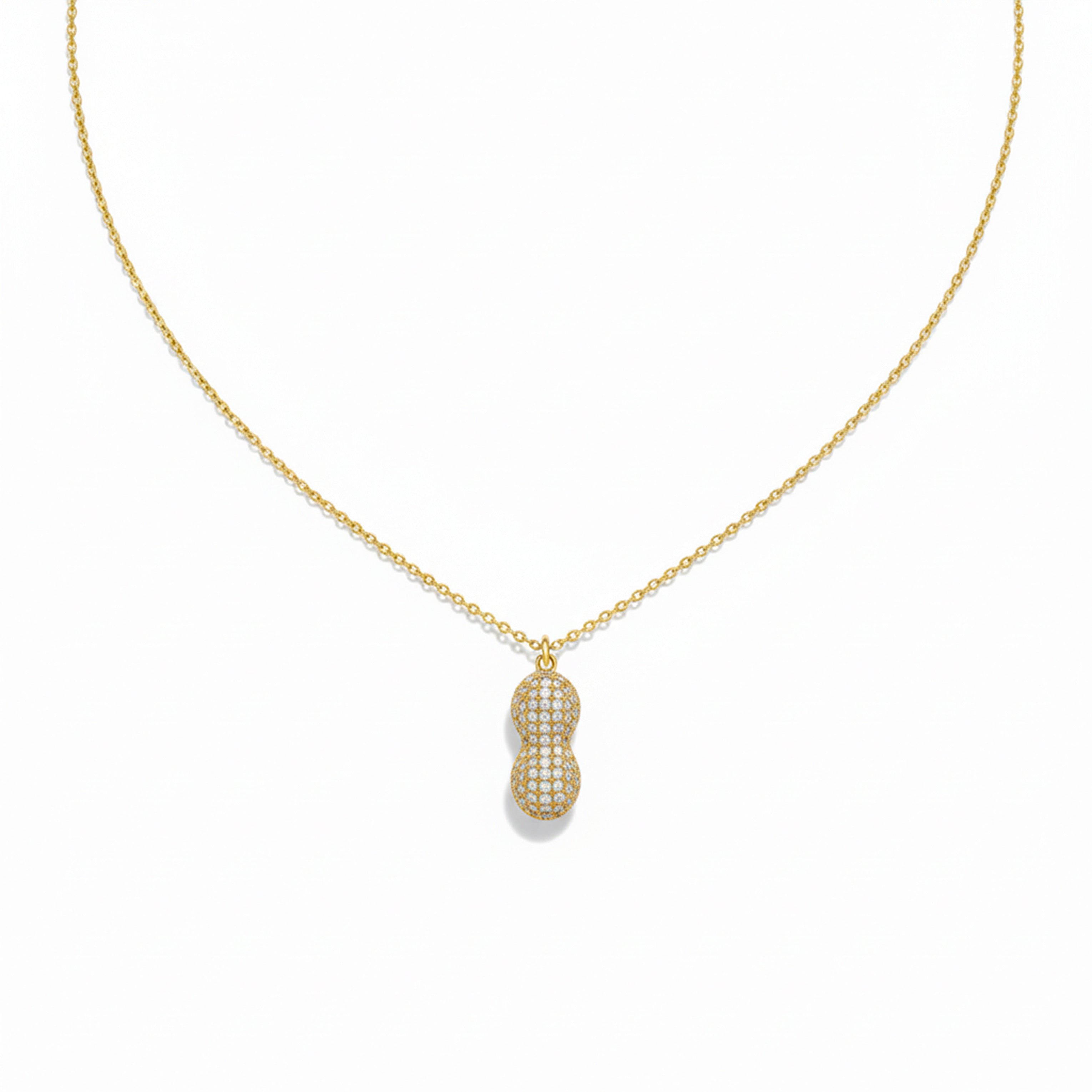Gold Peanut Pearl Necklace for women - Finora Jewels