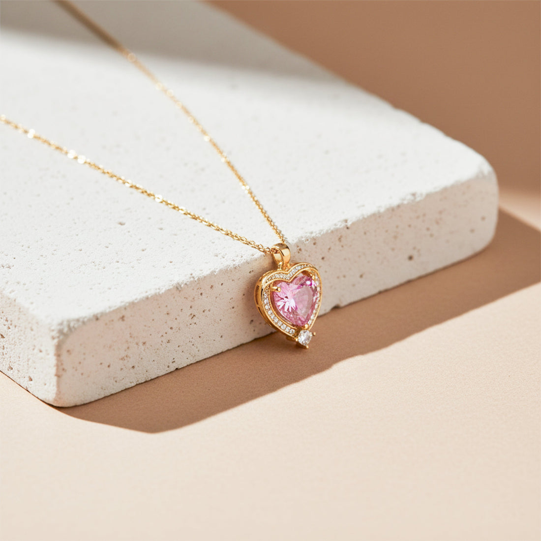 Love Cubic Zirconia Locket Link Set GWN -141