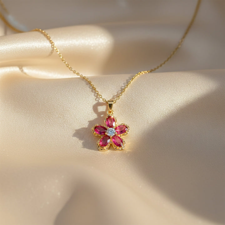 Foliage Cubic Zirconia Locket Link Set GWN -98