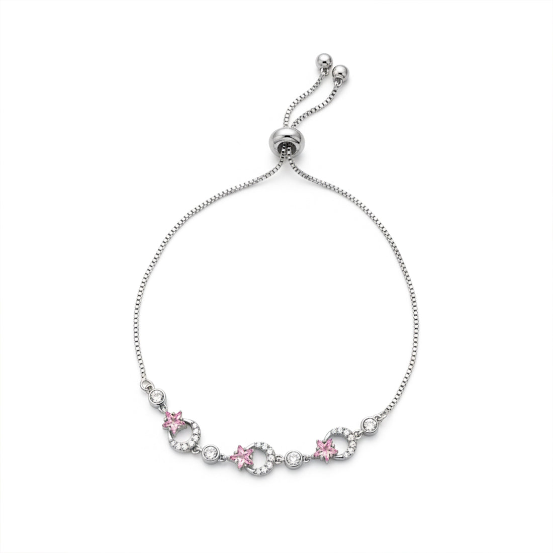 Women Bracelet Pink Star Silver jewellery - Finora Jewels