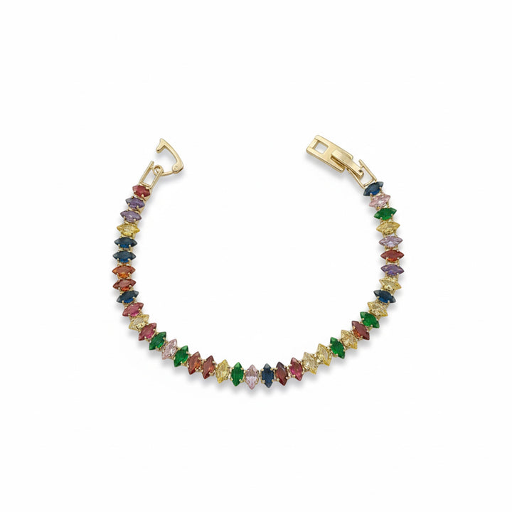 Rainbow Marquise Tennis Bracelet
