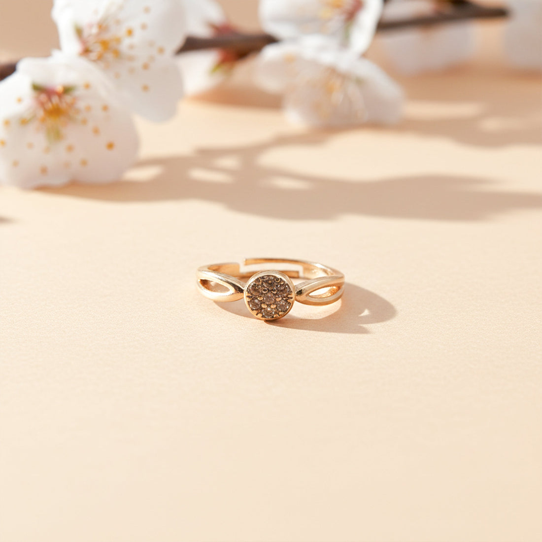 Gold-Toned Encircled Accent Band GWR -13
