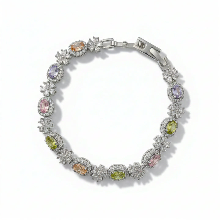 Silver Plated Multi Coloro Bracelet