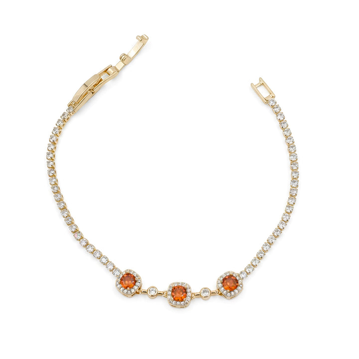Amber Encircled Cubic Zirconia Line Kangan GWB -94