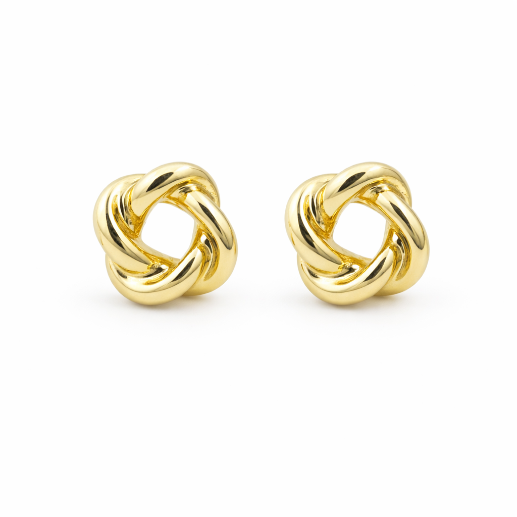 Women Stud Earrings Infinity Knot Luxe Stud Gold jewellery - Finora Jewels