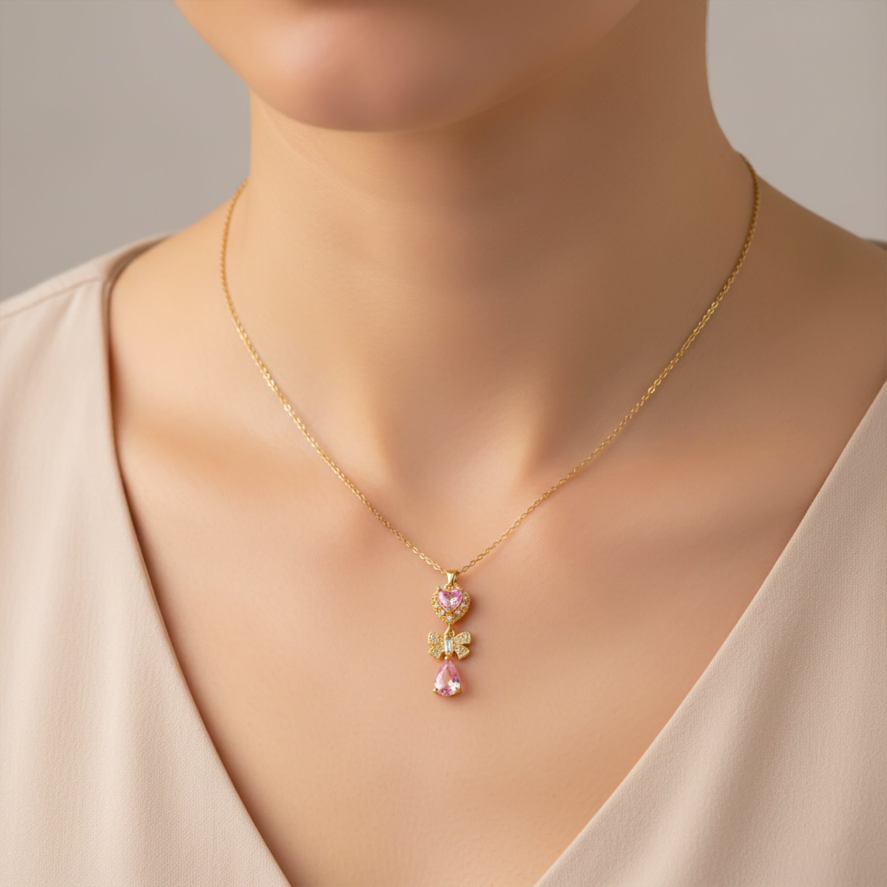 Bloom Dangle Locket Link Set GWN -124