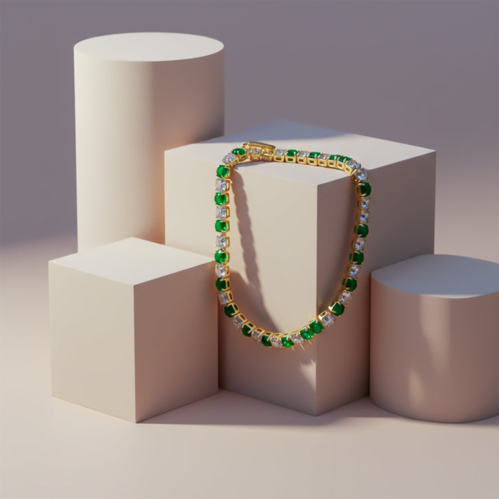 Verde & Zirconia Stone Line Kangan GWB -62