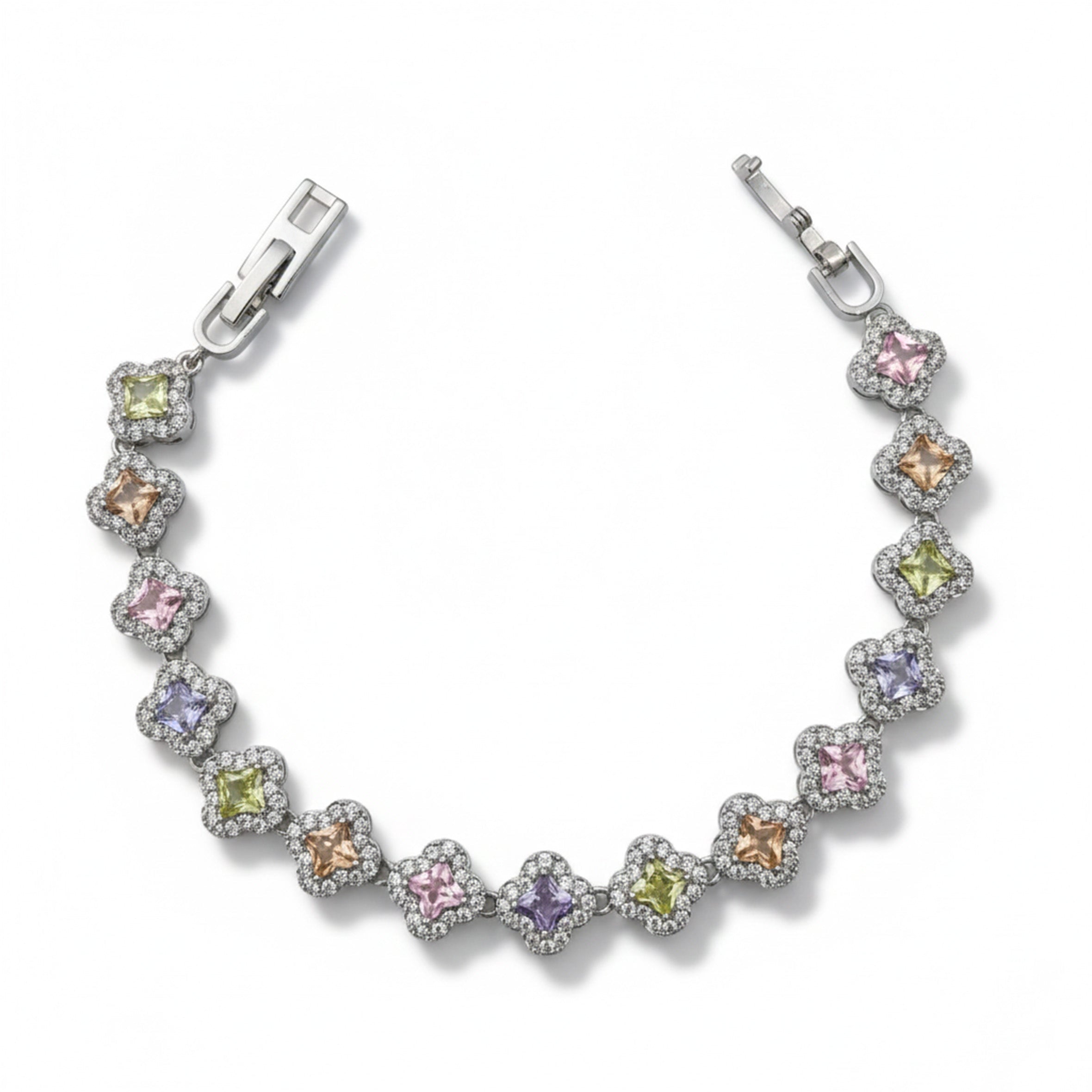 Multi-Color Princess Bracelet for women in Silver - Finora Jewels