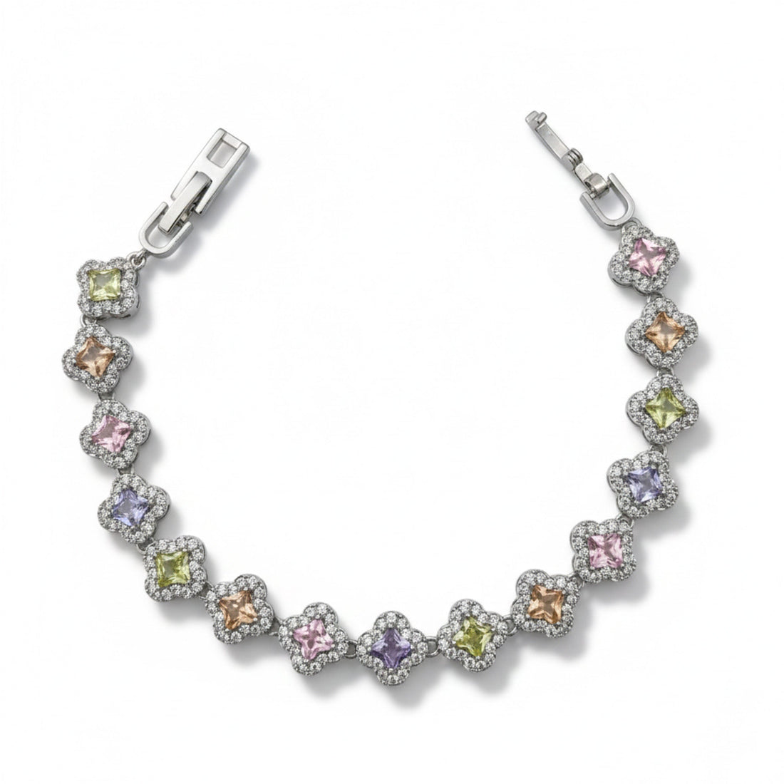 Multi-Color Princess Bracelet for women in Silver - Finora Jewels