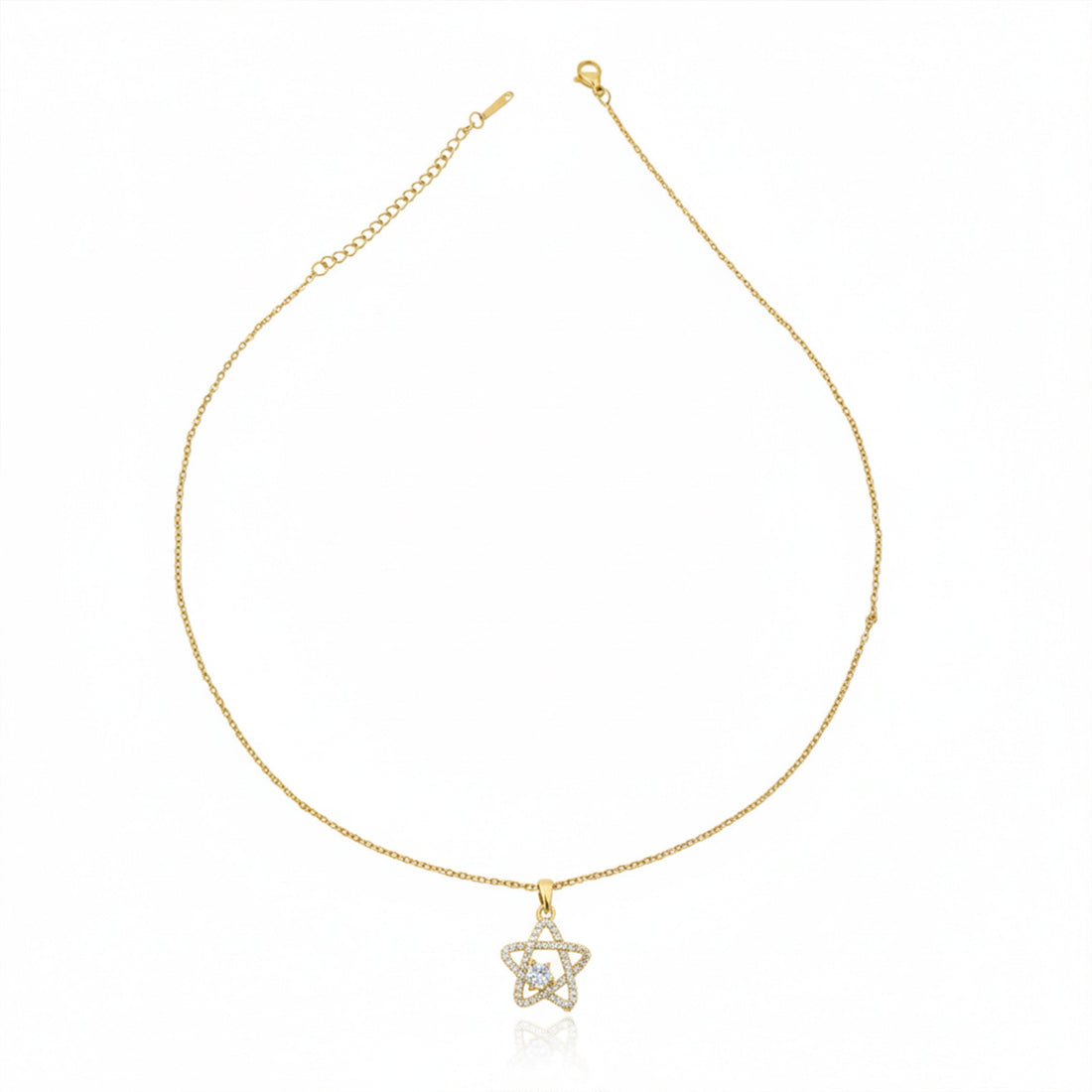 Gold Crystal Star Necklace for women - Finora Jewels