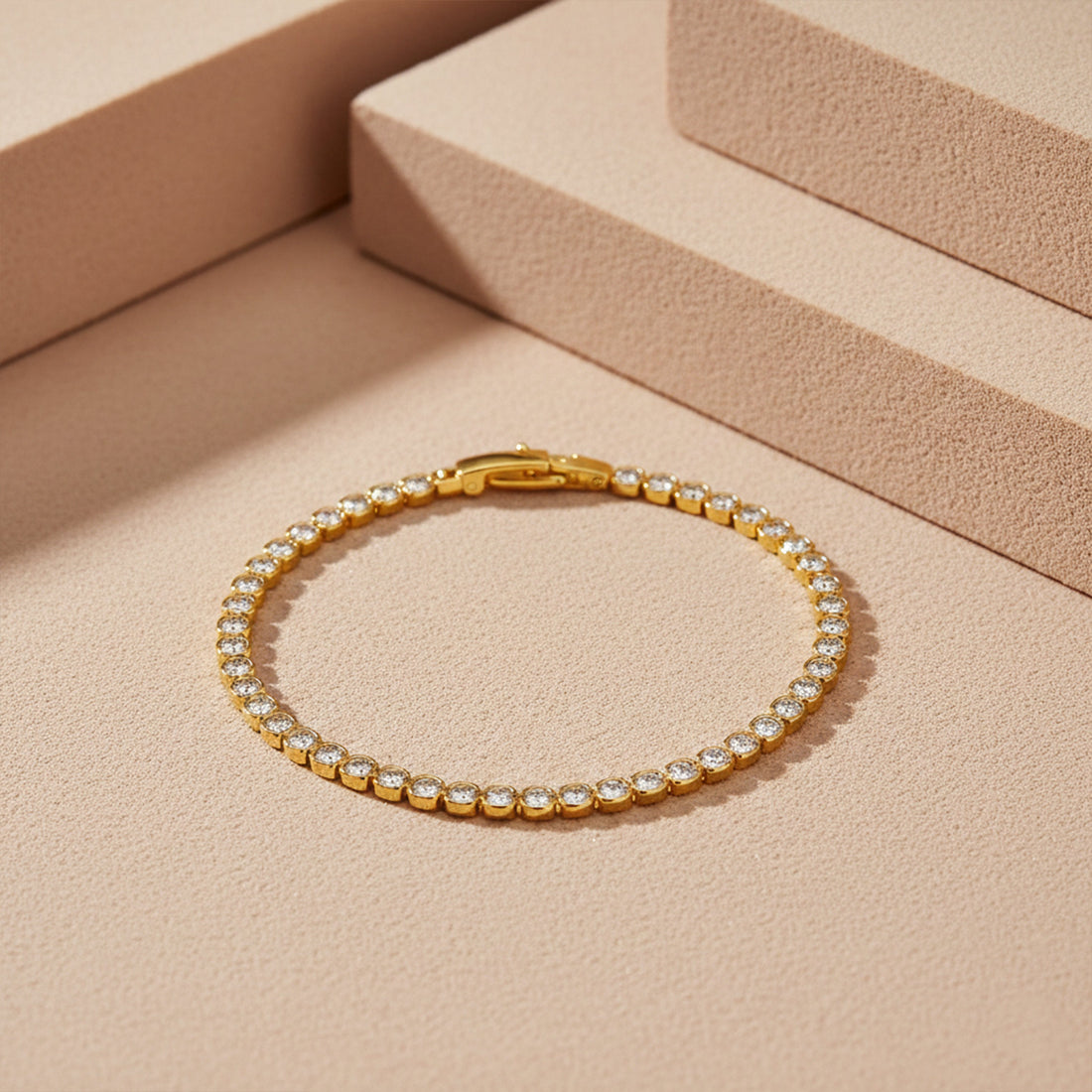 Gold-Toned Sparkle Line Kangan GWB -38