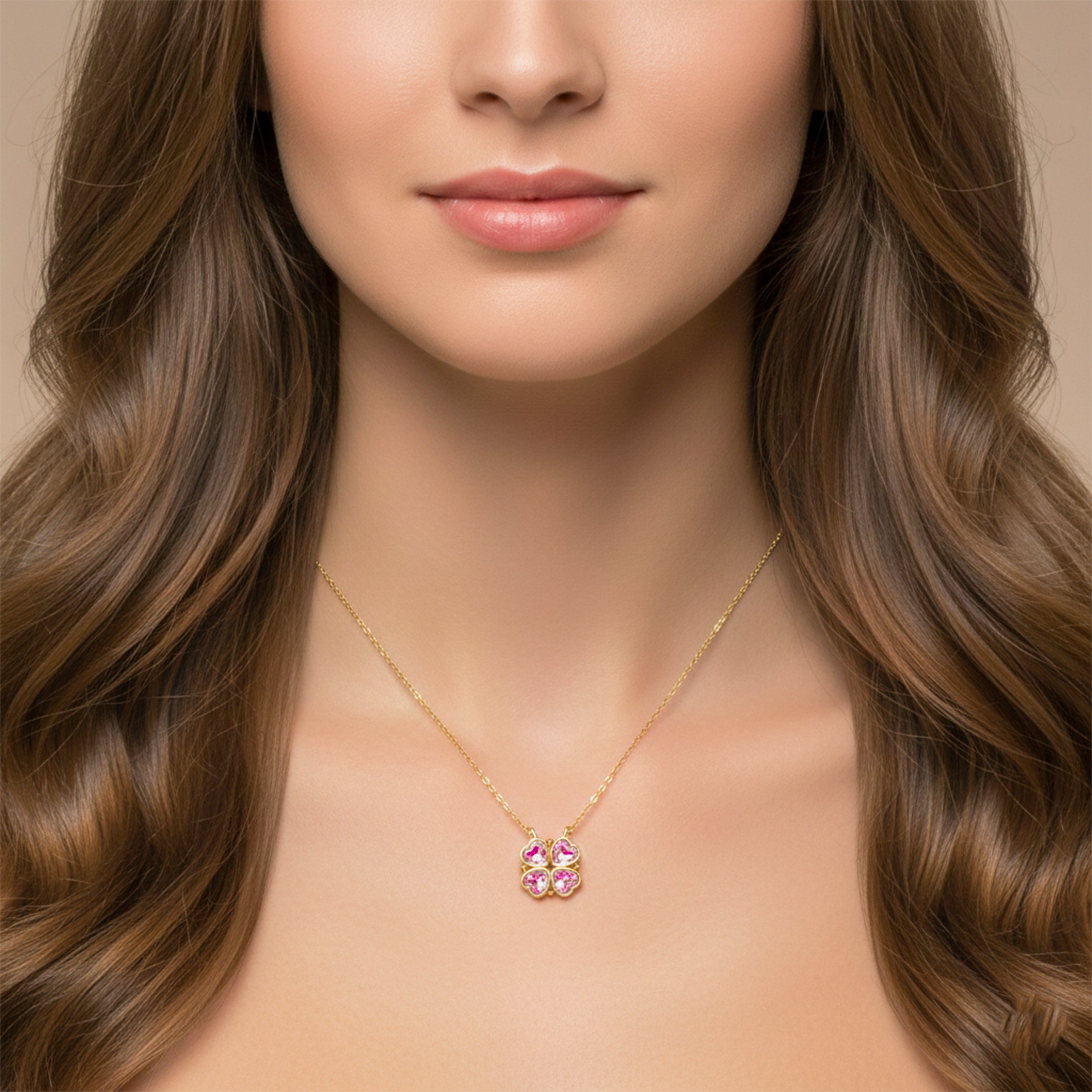 Quatrefoil Love Locket Link Set GWN -85