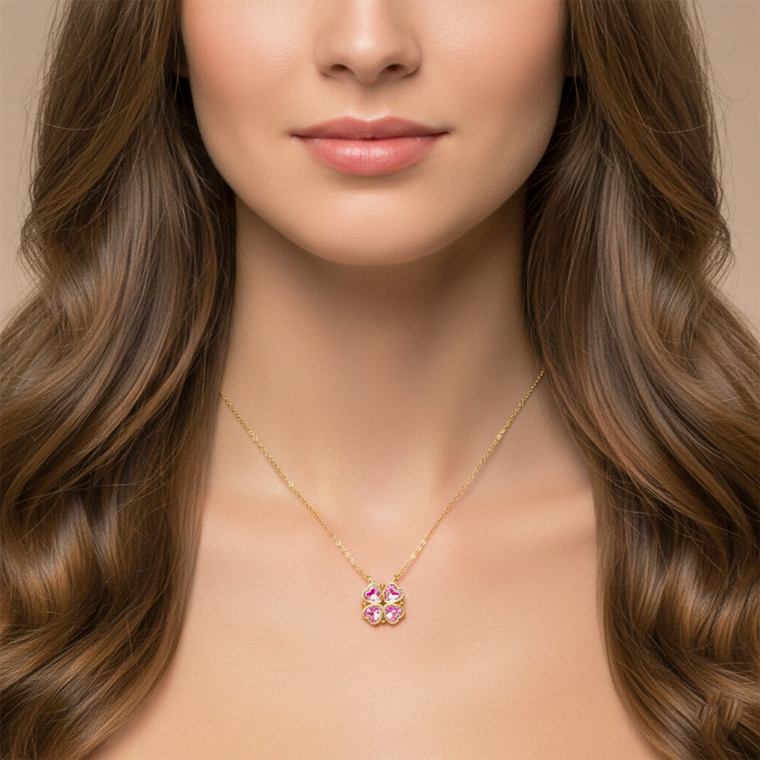 Quatrefoil Love Locket Link Set GWN -85