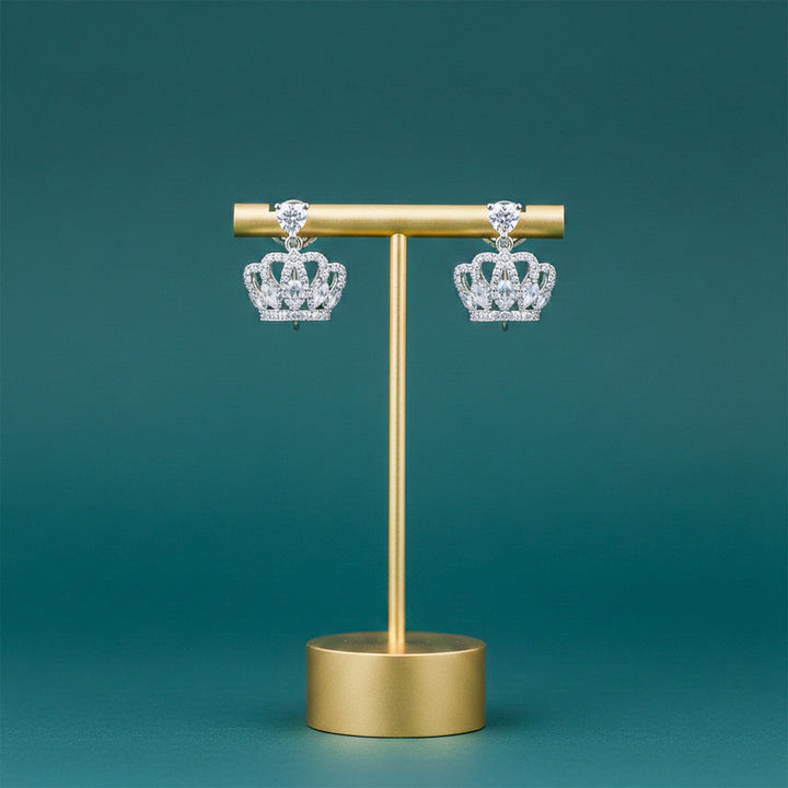 Tiara Cubic Zirconia Post Ear Studs GWE -94