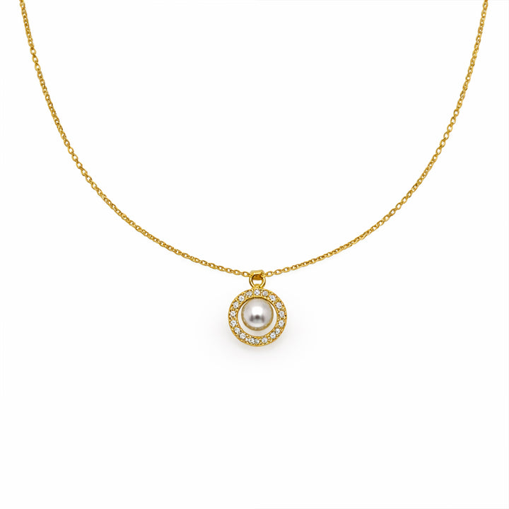 Gold-Toned Moti Encircled Elegance Link Set GWN -57