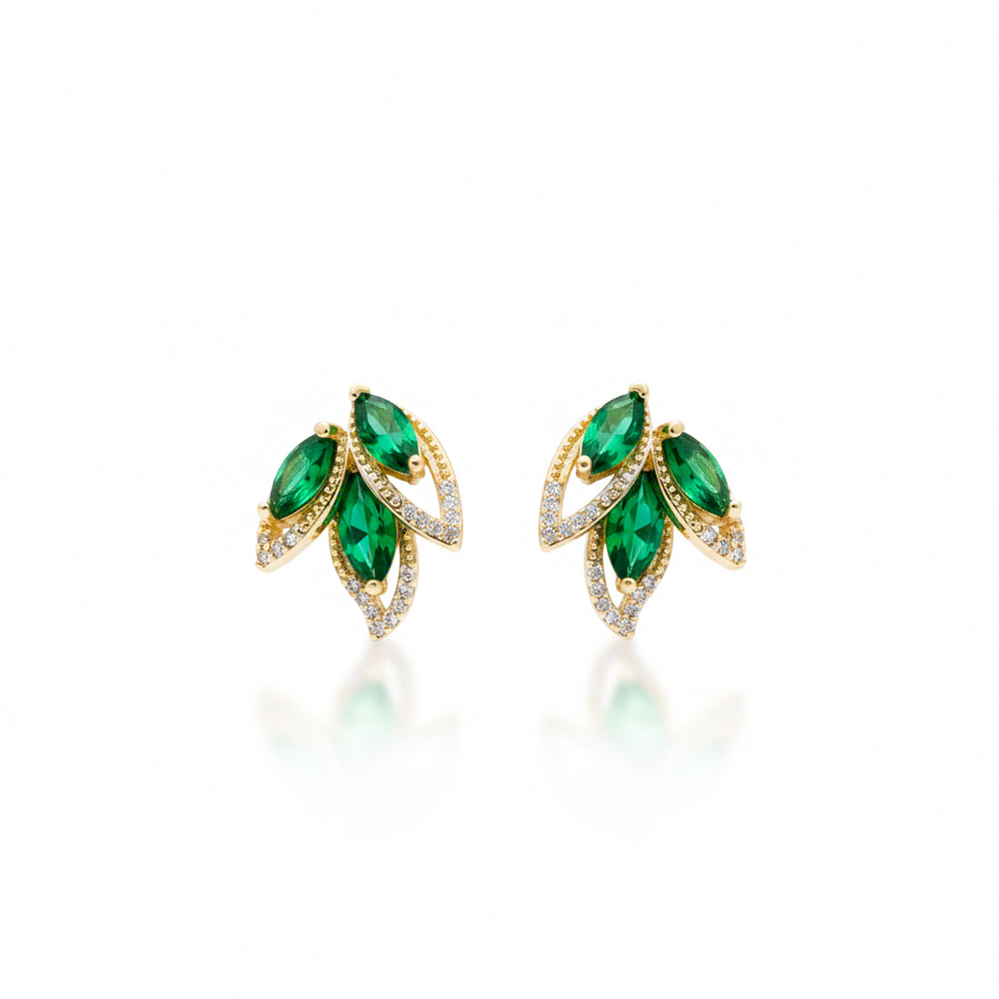 Jade Navette Ear Studs GWE -171