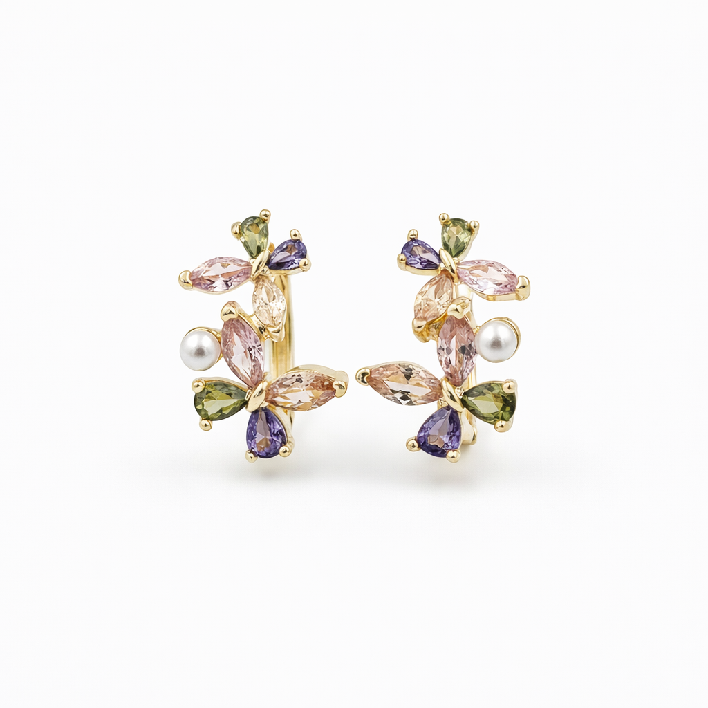 Bloom Moti Post Ear Studs GWE -155