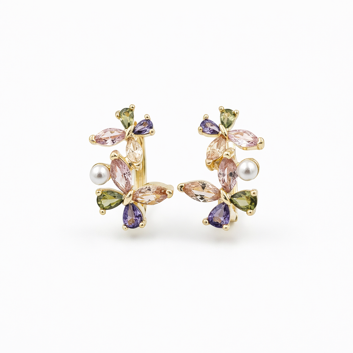 Bloom Moti Post Ear Studs GWE -155