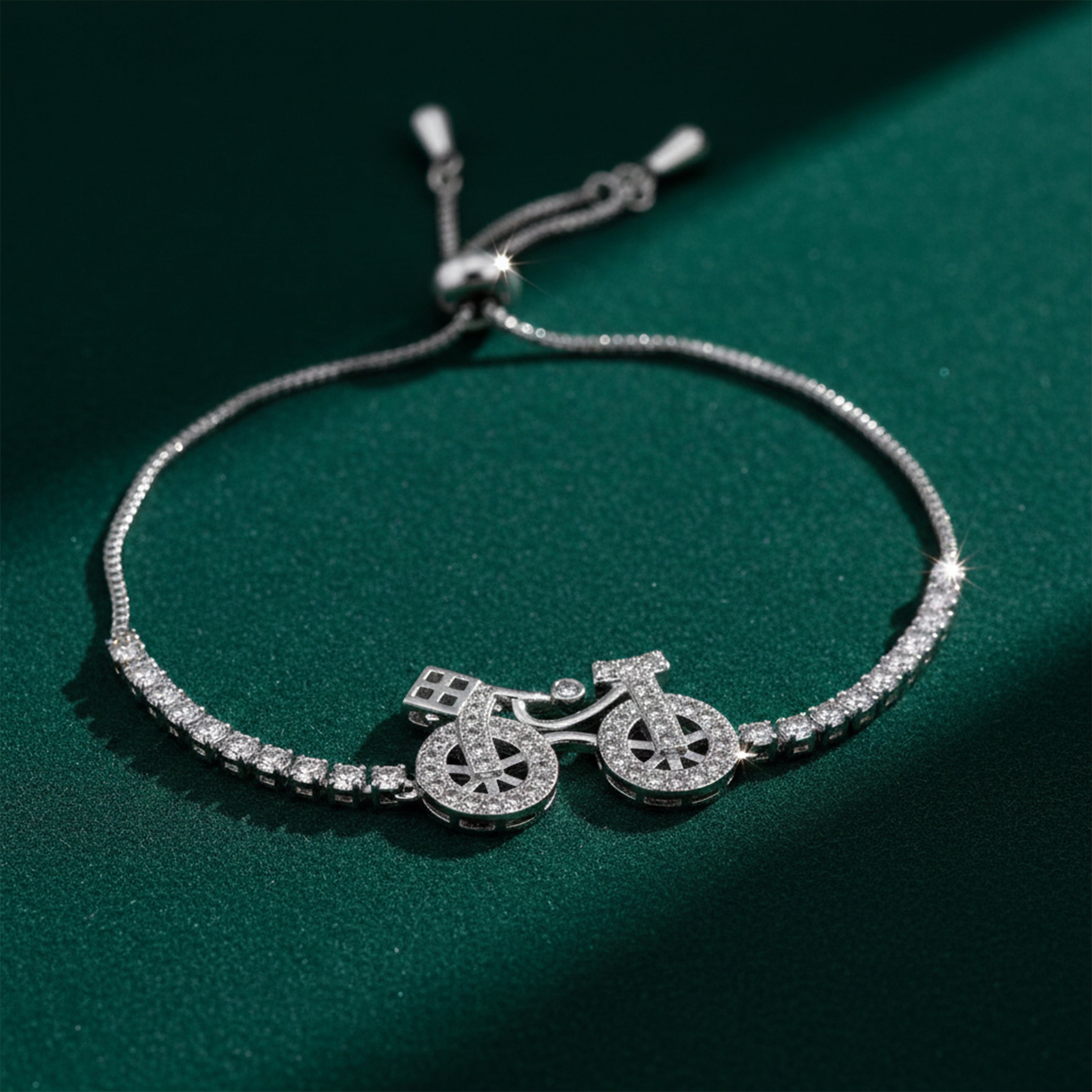 Women Bracelet Bicycle Silver jewellery - Finora Jewels