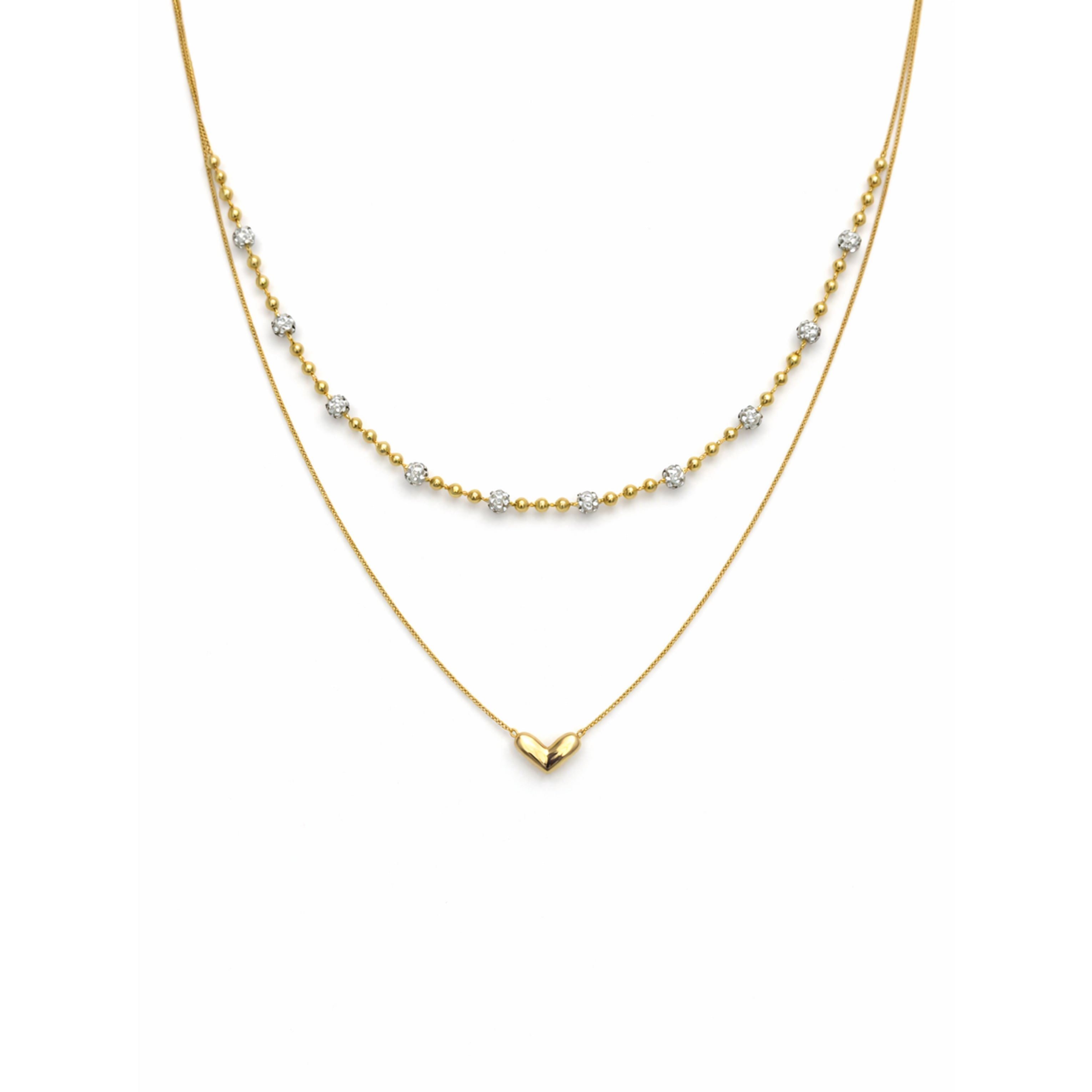 Tiered Love & Spark Bead-Set Link Set GWN -63