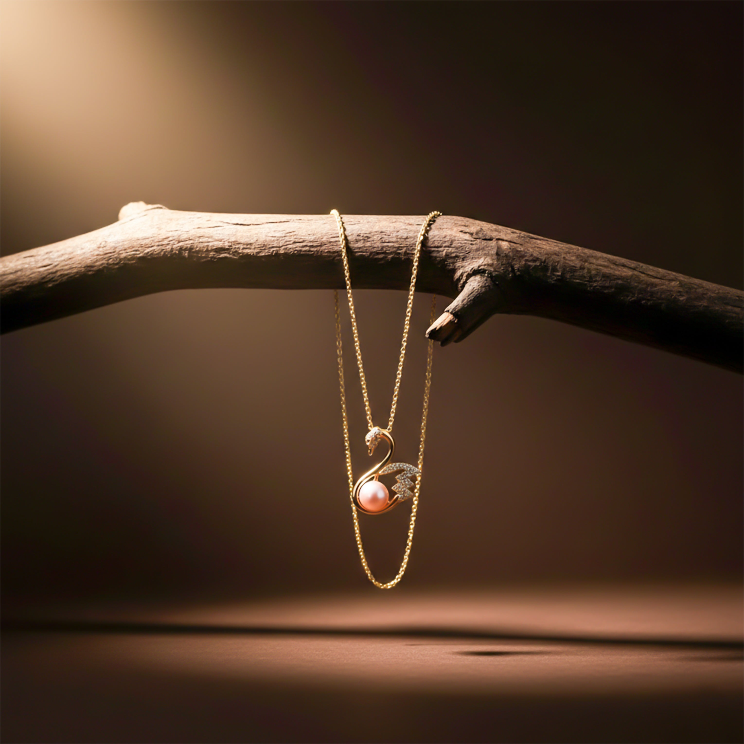 Swan Necklace for women in Gold - Finora Jewels