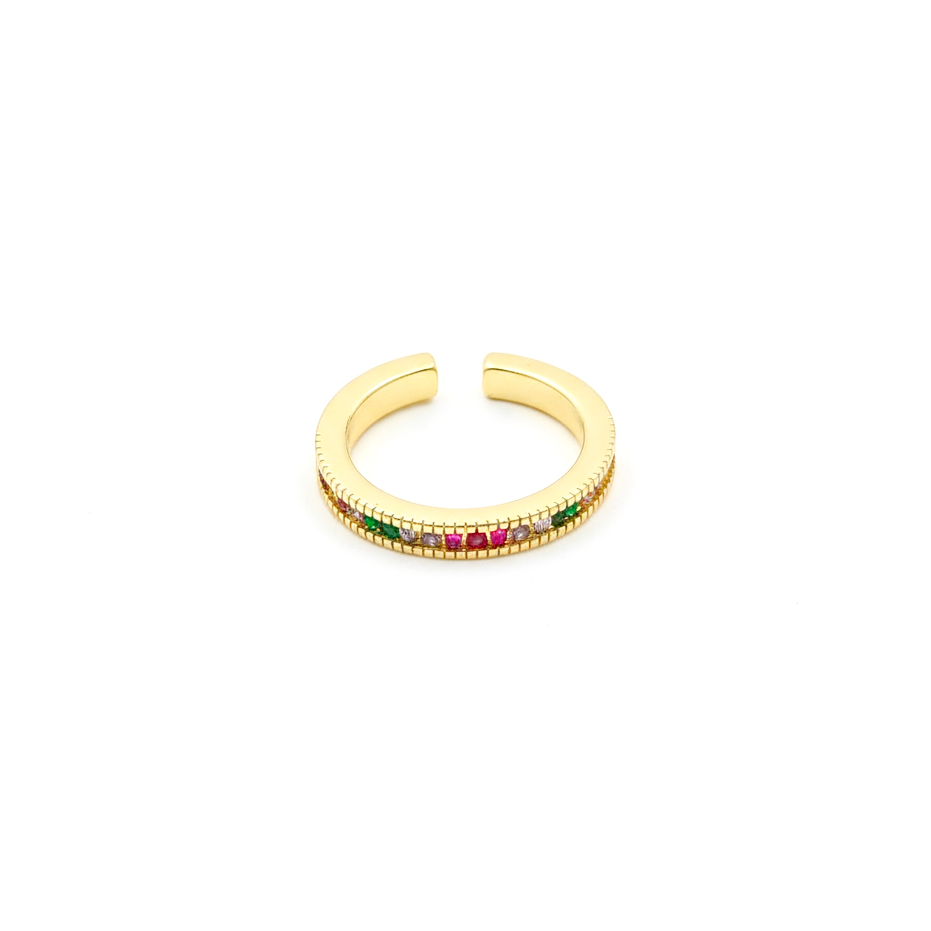 Gold-Toned Rainbow Accent Band Band GWR -53