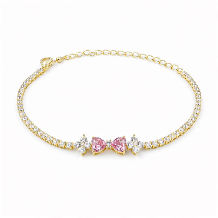Rosette Love Cubic Zirconia Line Kangan GWB -95