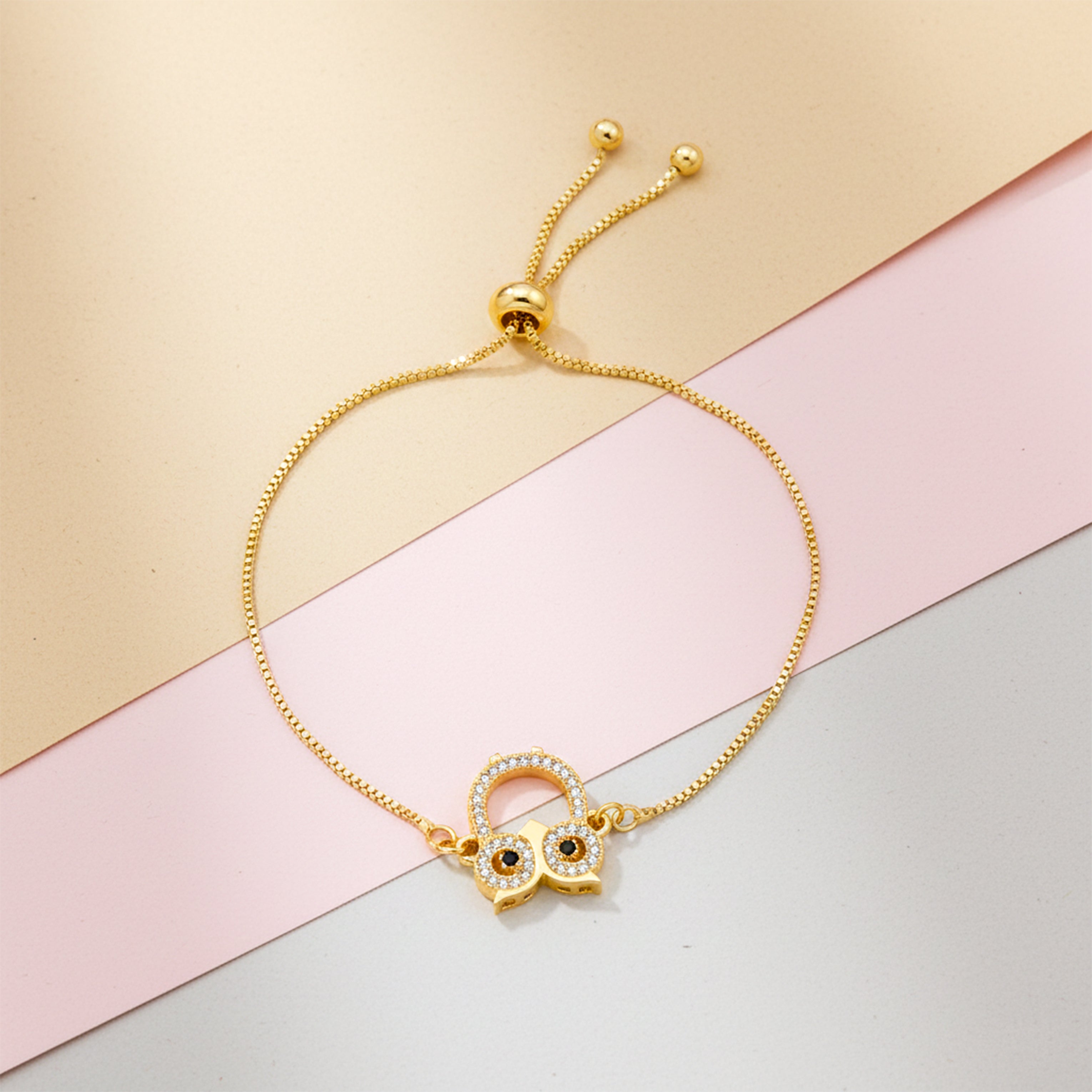Women Bracelet CZ Owl Gold jewellery - Finora Jewels