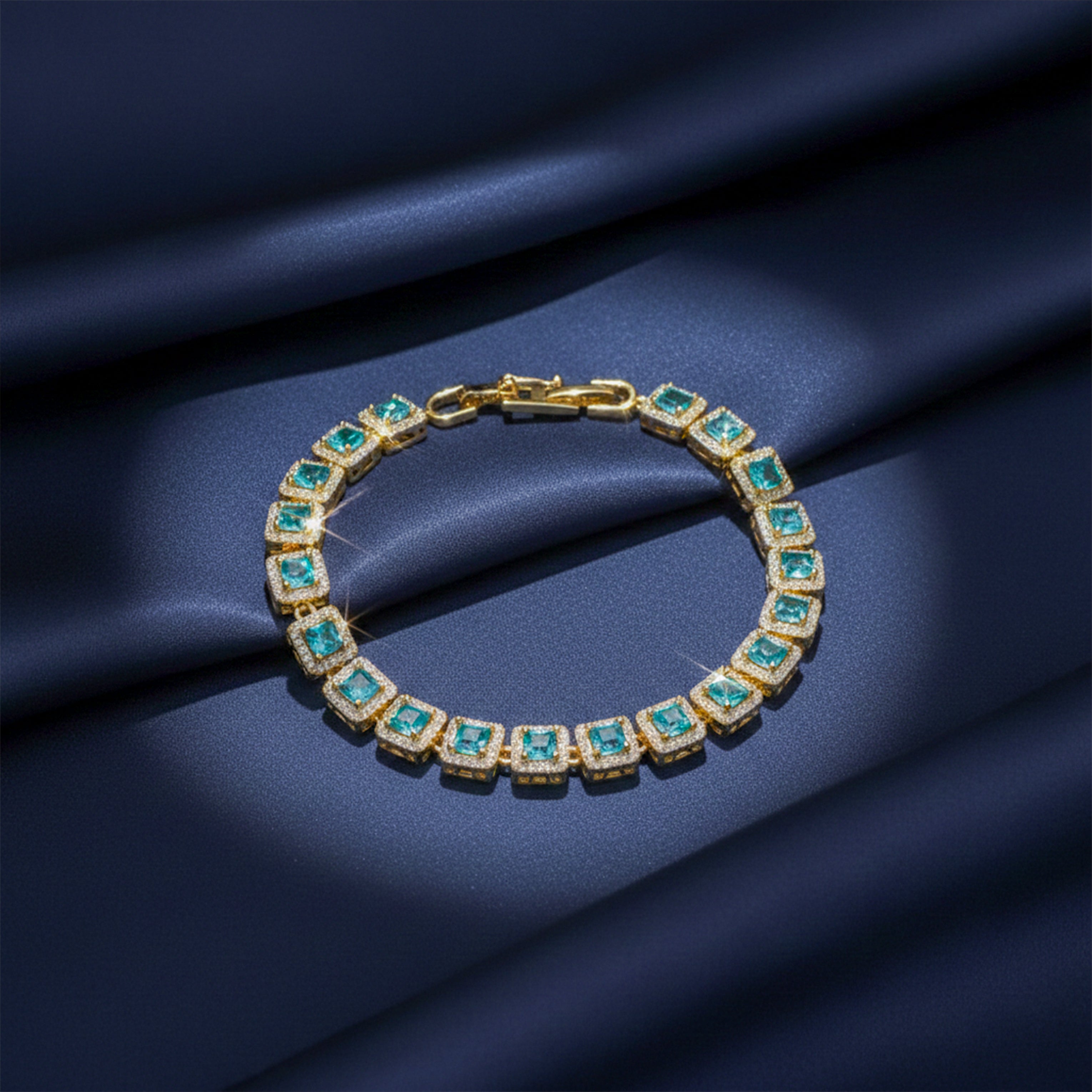 Women Bracelet Blue Gold jewellery - Finora Jewels