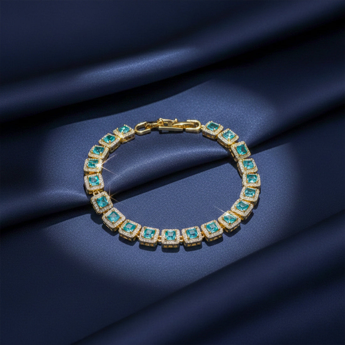Women Bracelet Blue Gold jewellery - Finora Jewels