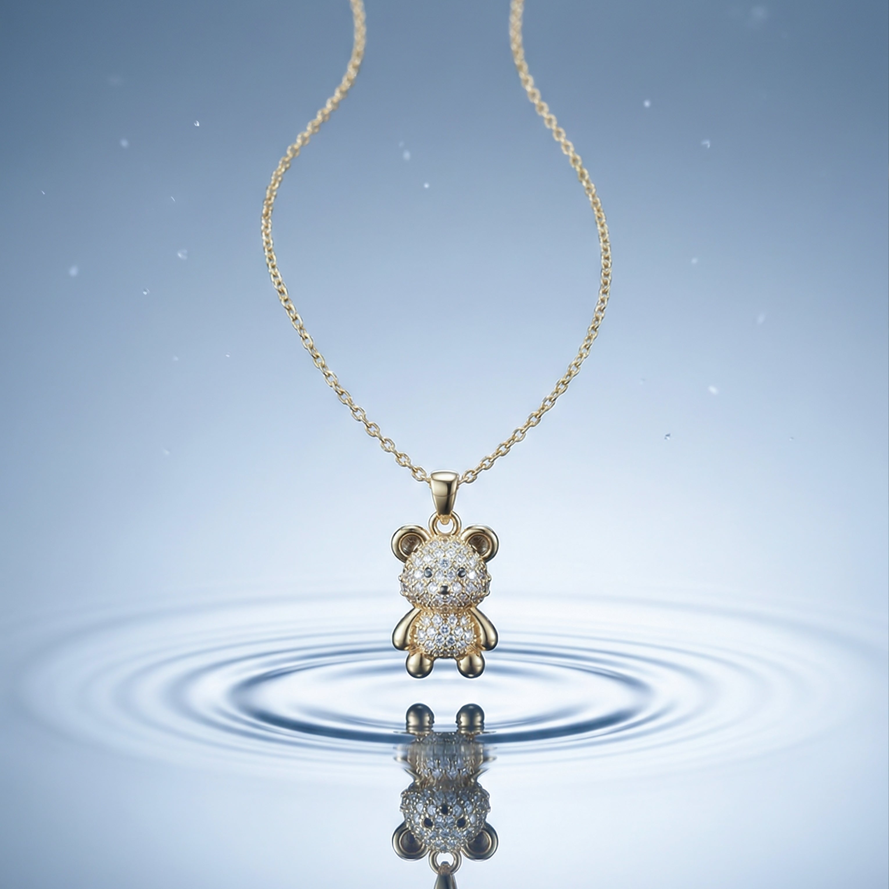 Teddy Cubic Zirconia Locket Link Set GWN -133