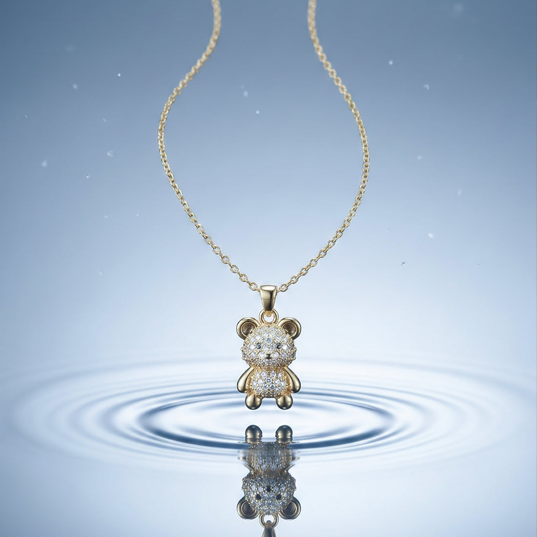 Teddy Cubic Zirconia Locket Link Set GWN -133