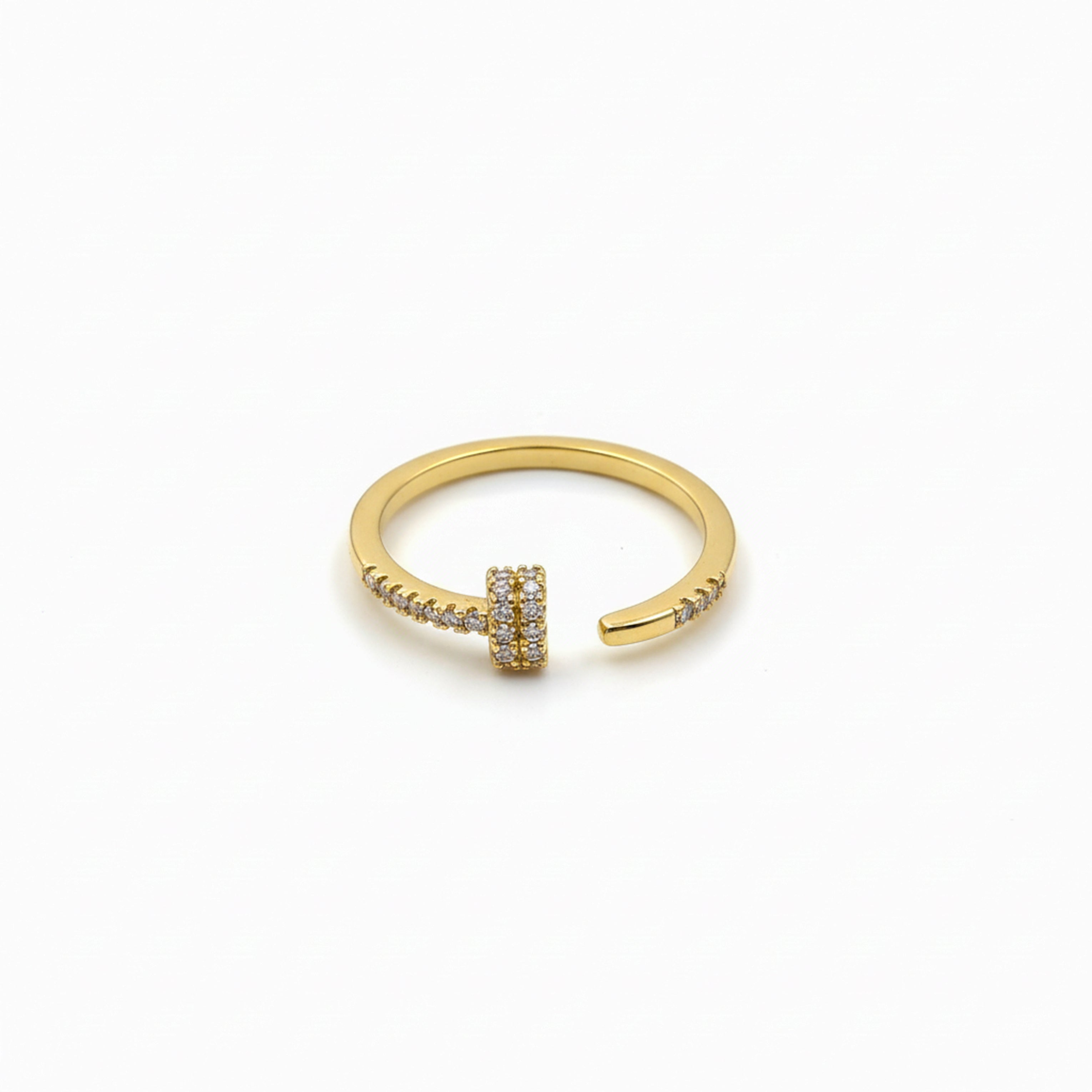 Gold-Toned Nail Flexible Band GWR -66