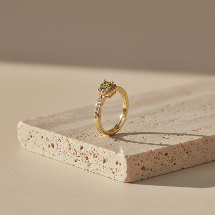 Gold-Toned Olive Encircled Band GWR -45