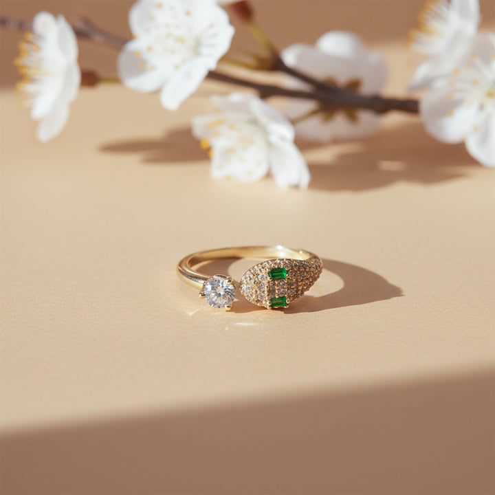 Gold-Toned Verde Serpent Unclosed Band GWR -79