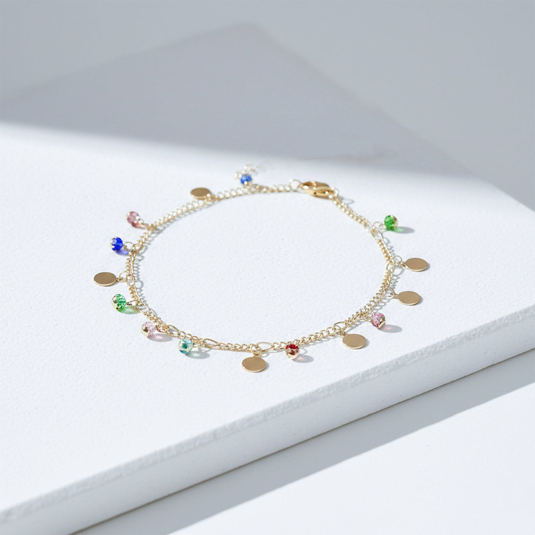 Gold Multi-Color Payal for women - Finora Jewels