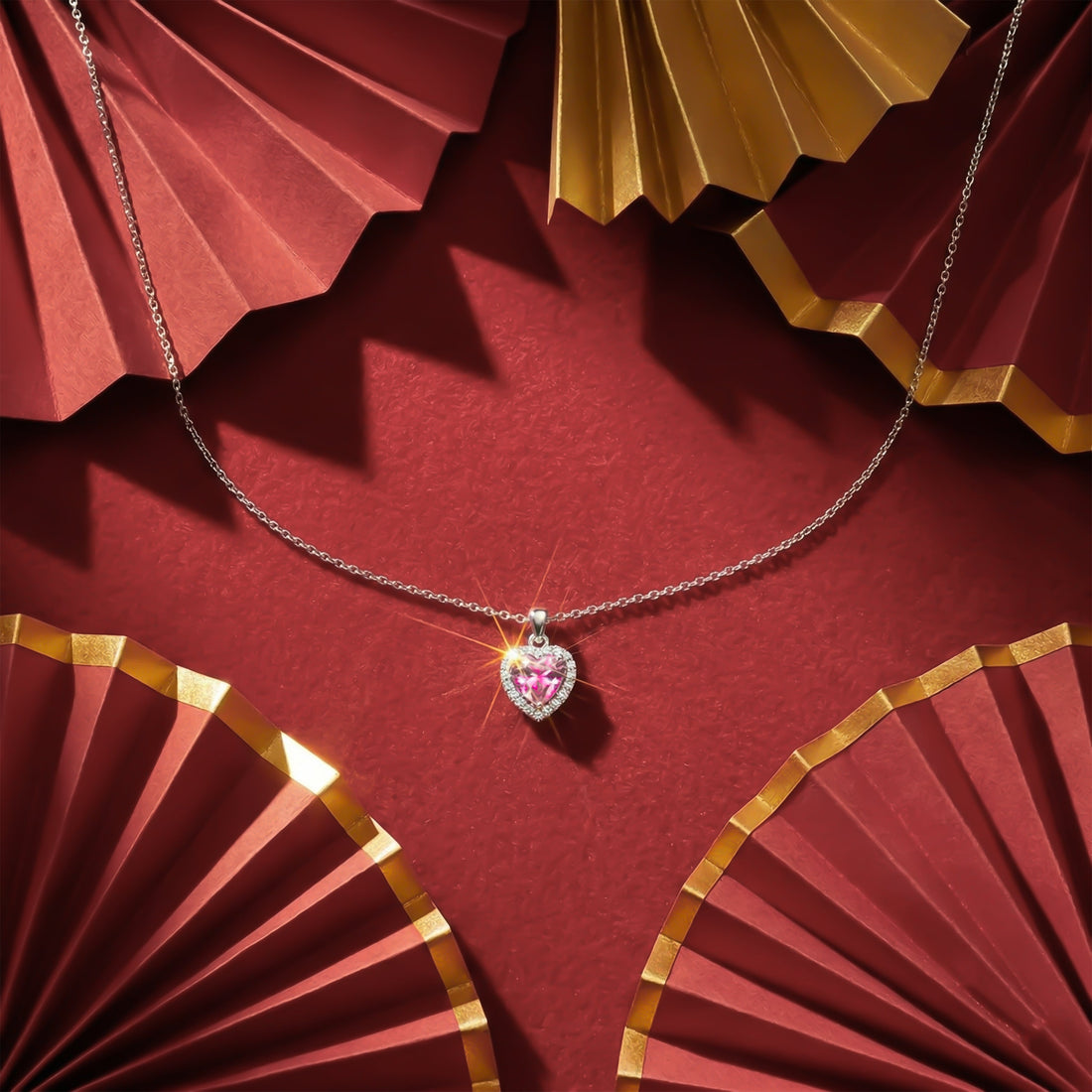 Rosette Love Encircled Locket Link Set GWN -93